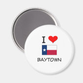 I Liebe Baytown Texas Magnet (Vorderseite/Rückseite)