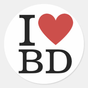 I ❤️ Liebe BD Business Development Mitarbeiter CUS Runder Aufkleber