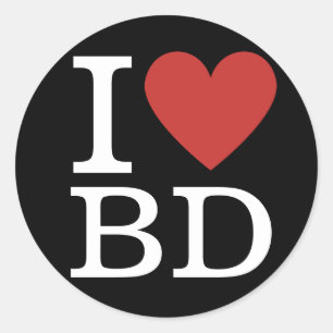 I ❤️ Liebe BD Business Development Mitarbeiter CUS Runder Aufkleber