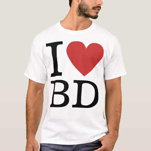 I ❤️ Liebe BD (für Mitarbeiter der Gebäude-Abteilu T-Shirt (Vorderseite)