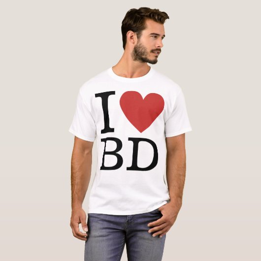 I ❤️ Liebe BD (für Mitarbeiter der Gebäude-Abteilu T-Shirt (Vorne ganz)