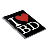I ❤️ Liebe BD - Gebäude Abteilung NOTEBOOK Notizblock (Rechte Seite)