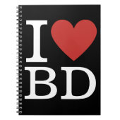 I ❤️ Liebe BD - Gebäude Abteilung NOTEBOOK Notizblock (Vorderseite)