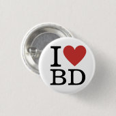 I ❤️ Liebe BD - Geschäftsentwicklung Button (Vorne & Hinten)