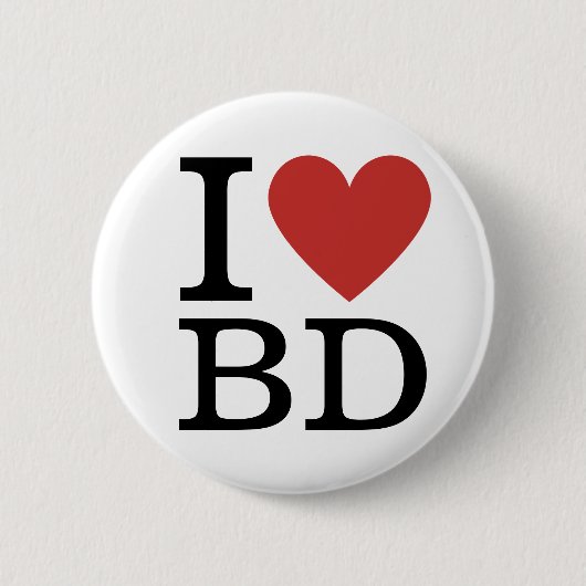 I ❤️ Liebe BD - Schaltfläche "Gebäude Department B Button (Vorderseite)