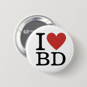 I ❤️ Liebe BD - Schaltfläche "Gebäude Department B Button (Vorne & Hinten)