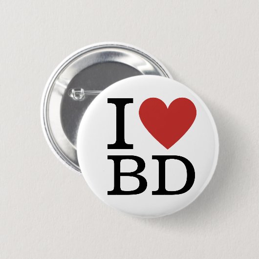 I ❤️ Liebe BD - Schaltfläche "Gebäude Department B Button (Vorne & Hinten)