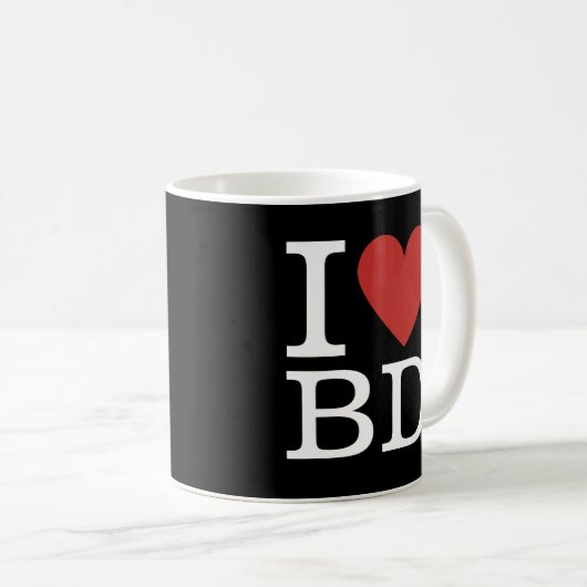 I ❤️ Liebe BD - Tasse der Gebäude-Abteilung (VorderseiteRechts)