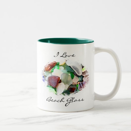 I Liebe Beach Glass Tasse (Rechts)
