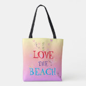 !I Liebe Beach" Sonnenaufgang Tasche (Rückseite)