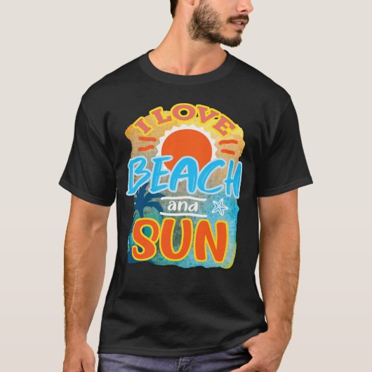 I Liebe Beach & Sun T-Shirt (Vorderseite)