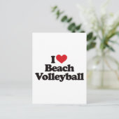 I Liebe Beach Volleyball Postkarte (Stehend Vorderseite)