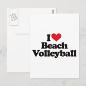 I Liebe Beach Volleyball Postkarte (Vorne/Hinten)