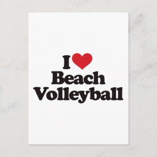 I Liebe Beach Volleyball Postkarte