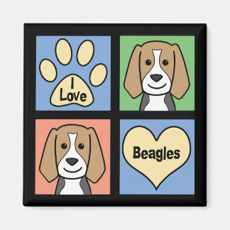 I LIEBE BEAGLE MAGNET