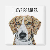 I Liebe Beagle Magnet (Vorne)