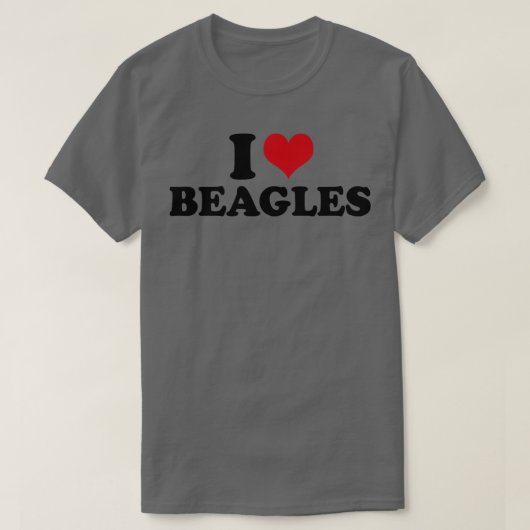 I LIEBE BEAGLE T-Shirt (Design vorne)