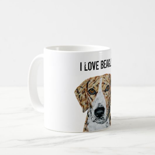 I LIEBE BEAGLE TASSE (Vorderseite Links)