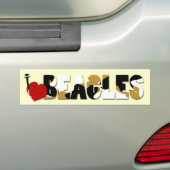 I Liebe-Beagles Autoaufkleber (Auf Auto)