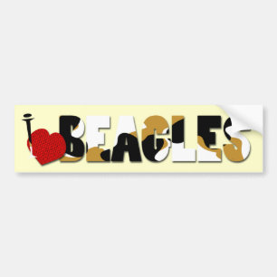 I Liebe-Beagles Autoaufkleber