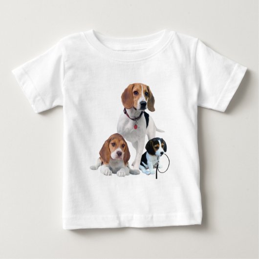 I Liebe Beagles Baby T-shirt (Vorderseite)