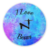 I LIEBE BEAM - GYMNASTICS Keramik Pull Knobs Keramikknauf (Vorderseite)