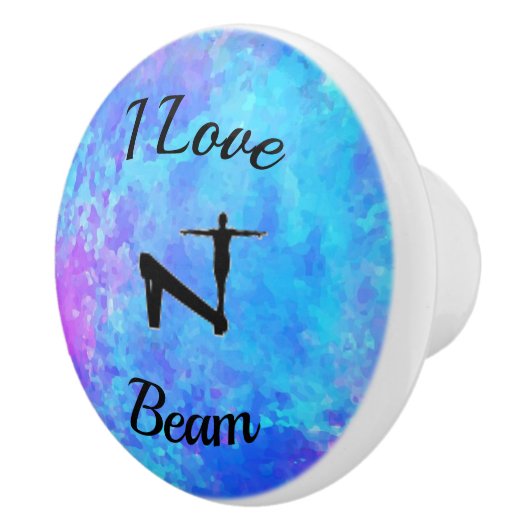 I LIEBE BEAM - GYMNASTICS Keramik Pull Knobs Keramikknauf (Rechts)