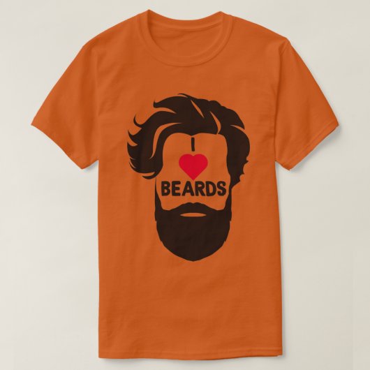I Liebe Beard Lover Geschenk T-Shirt (Design vorne)