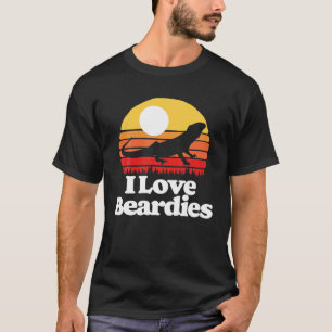 I Liebe Beardies Vintag Begleiter Bartete Drache 8 T-Shirt