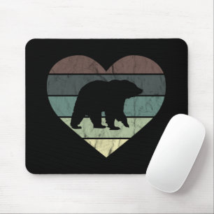 I Liebe Bears Black Bear Fan Brown Bär Mousepad