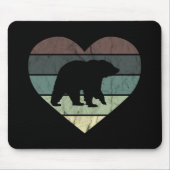 I Liebe Bears Black Bear Fan Brown Bär Mousepad (Vorne)