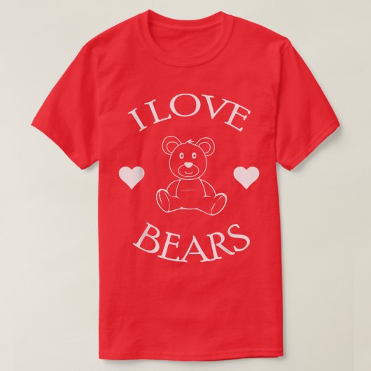 I Liebe Bears Geschenkbär Lover 1063 T-Shirt (Design vorne)