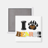 I Liebe Bears Magnet (Vorderseite/Rückseite)