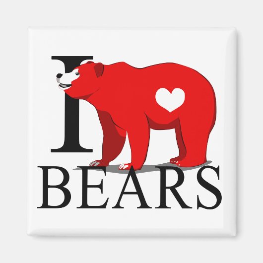 I Liebe Bears Magnete Magnet (Vorne)