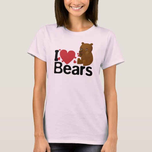 I Liebe Bears T - Shirt (Vorderseite)