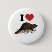 I Liebe Beaver Button (Vorderseite)