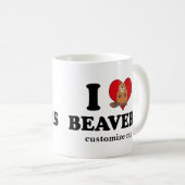 I Liebe Beavers Funny Custom Kaffeetasse (VorderseiteRechts)