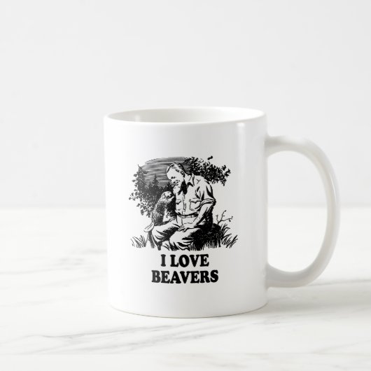 I Liebe Beavers Kaffeetasse (Rechts)