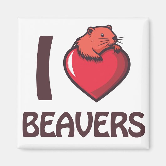 I Liebe Beavers Magnet (Vorne)