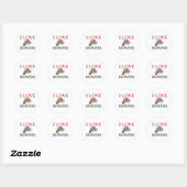 I Liebe Beavers Runder Aufkleber (Blatt)
