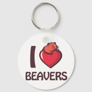 I Liebe Beavers Schlüsselanhänger