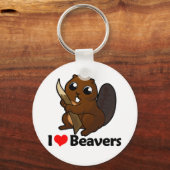 I Liebe Beavers Schlüsselanhänger (Vorderseite)