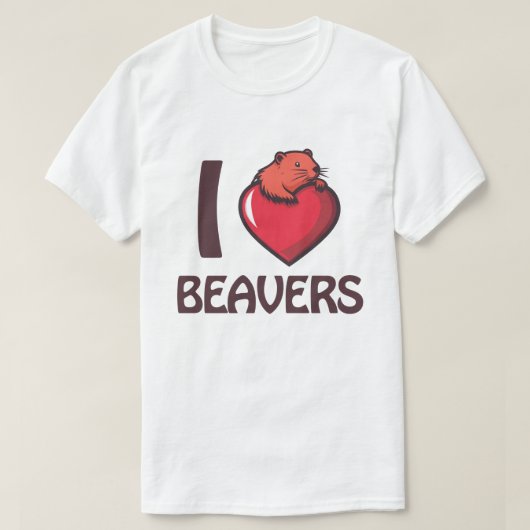 I Liebe Beavers T-Shirt (Design vorne)
