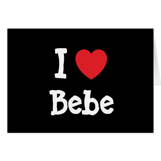 I Liebe Bebe Herzstück T - Shirt (Vorderseite (Horizontal))