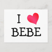 I Liebe Bebe Postkarte (Vorderseite)