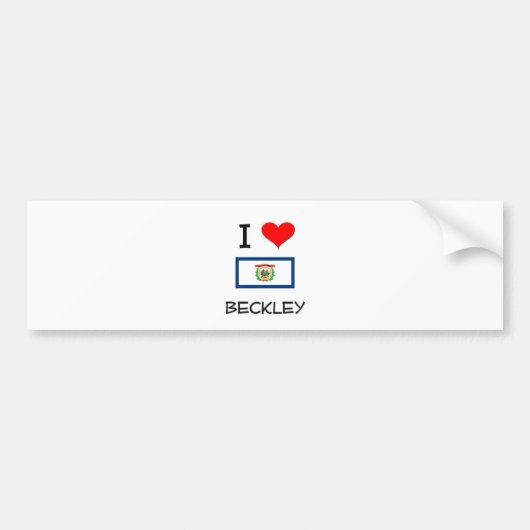I Liebe Beckley West Virginia Autoaufkleber (Vorne)