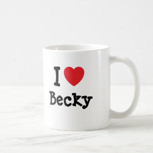 I Liebe Becky Herzstück T - Shirt Kaffeetasse