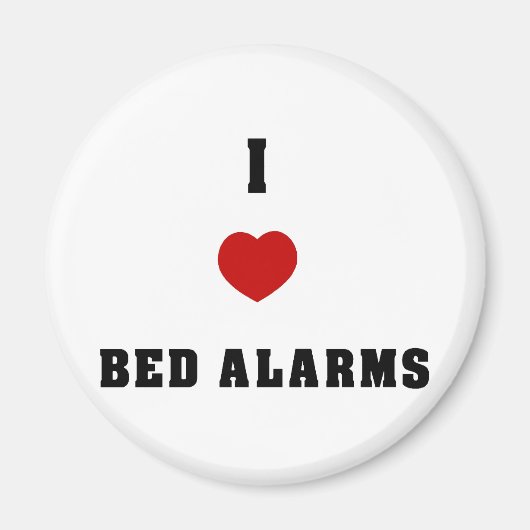 I Liebe Bed Alarms Magnet (Vorne)