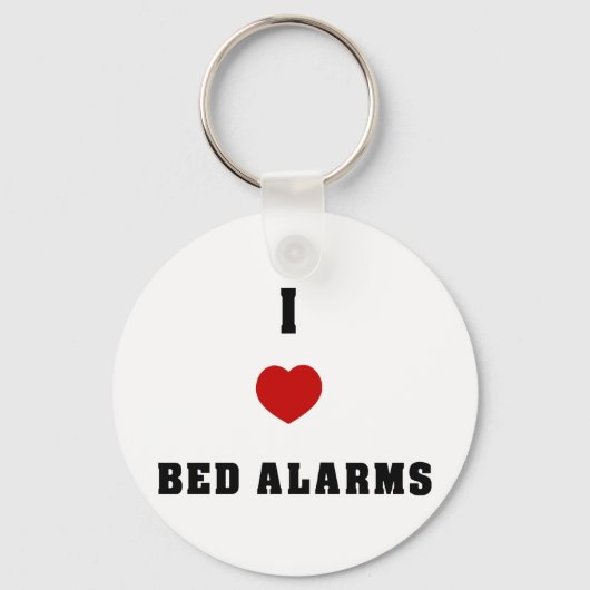 I Liebe Bed Alarms Schlüsselanhänger (Vorderseite)