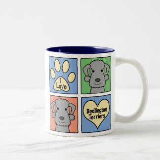 I Liebe Bedlington Terrier Zweifarbige Tasse